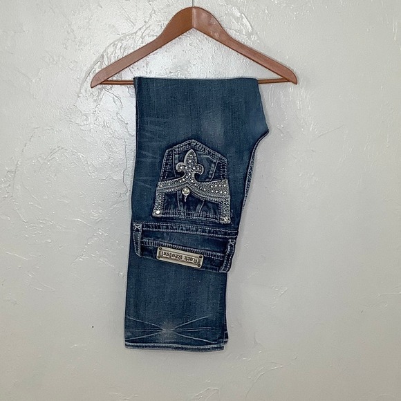 Rock Revival Yui Boot Embroidered Rhinestones Size 34 - Picture 4 of 13